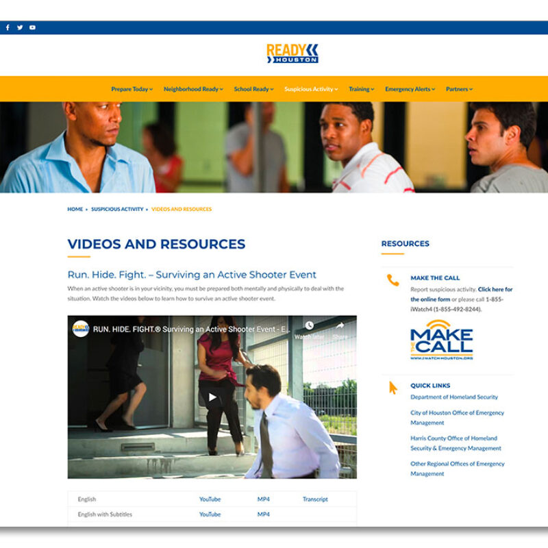 Ready Houston Website Redevelopment