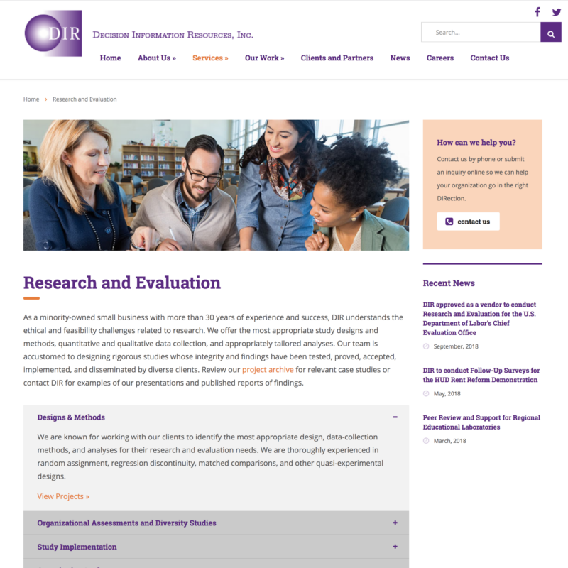 Decision Information Resources Website Redevelopment